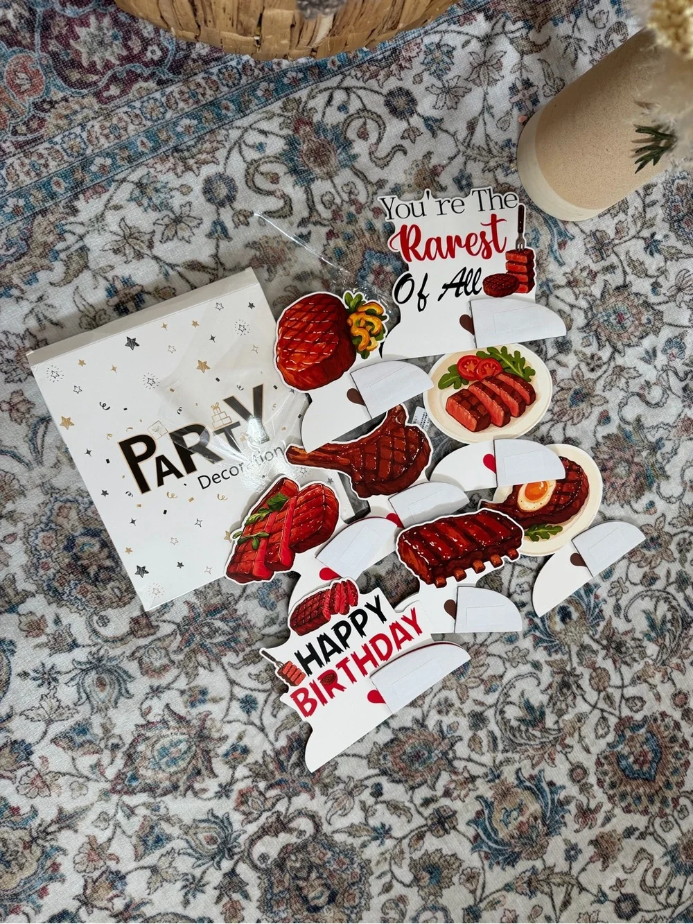 New BBQ Birthday Party Decorations BBQ honeycomb party decorations 8 Piece